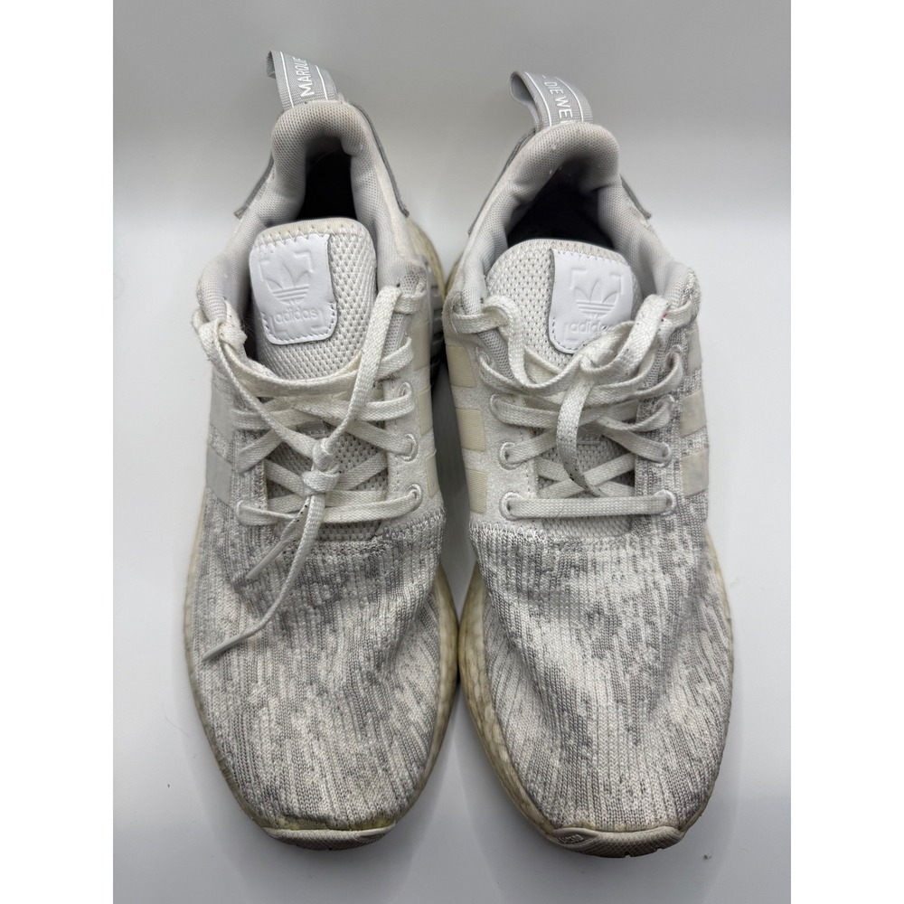 Adidas NMD R2 White Grey Knit Boost‎ Sneakers Women US 8.5 EU 40